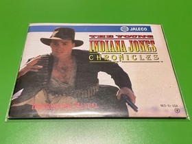 The Young Indiana Jones Chronicles Nintendo NES Manual Instruction Booklet