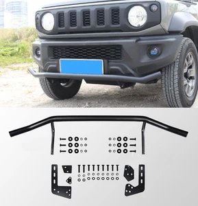 Black Steel Front Bumper Surround Trim Fits For Suzuki Jimny JB64 JB74 2019-2024 - Picture 1 of 10