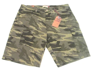 Hudson & Barrow NYC Green Camo Cargo Shorts Men’s 40 Cotton Six Pocket NEW W/Tag - Picture 1 of 13
