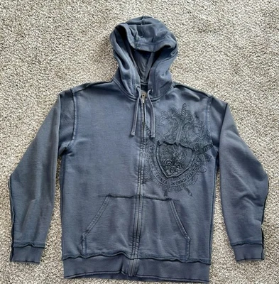 Epic Threads Boy's Light Weight Distressed Full Zip Grey Jacket XL - Image 1 of 4