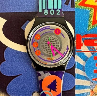 Relógio Swatch EAN CODE GB143 1992 Padrão Masculino Novo Estoque Antigo LEIA A DESCRIÇÃO  - Imagem 1 de 4