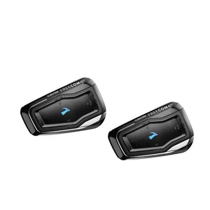 CARDO FREECOM 4 Duo Bluetooth Intercom Headset for Riders (2 units) - NEW - Picture 1 of 4