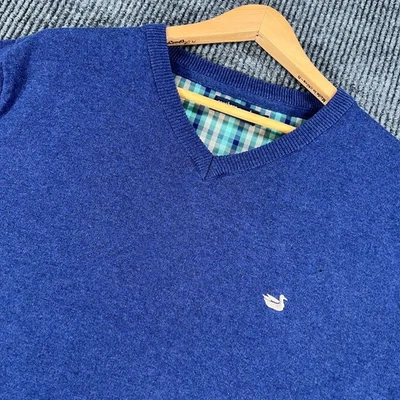 Suéter Southern Marsh Para Hombre Grande Azul Cuello en V Manga Larga Informal Cómodo Foto 1 de 4