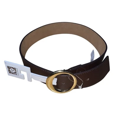 Anne Klein Womens Brown Synthetic Leather Belt Size Small New - Image 1 of 4