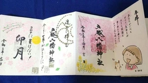 goshuin Shimousa Kemigawa Shrine Autumn leaf cover Omiya Shrine goshuin book - Picture 1 of 11