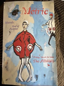 Metric Concert Poster 2006 Fillmore March 24th - Picture 1 of 2