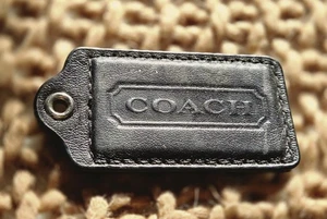 Coach Handtasche Anhänger schwarz Leder - Bild 1 von 5
