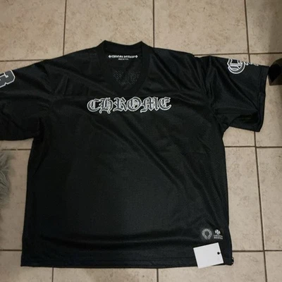 Size Large- Chrome Hearts Jersey Mesh Shirt black short sleeve - Image 1 of 4