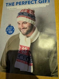 Snowflake Hat & Scarf Knitting Pattern. - Picture 1 of 2