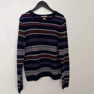 Brooks Brothers Damen reine Merinowolle Fair Isle Strick Rundhals Pullover, marineblau - S - Bild 1 von 9