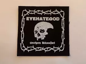 Parche de tela Eye Hate God para coser insignia 4" X 4" palanca de plumón (CP160) - Imagen 1 de 1