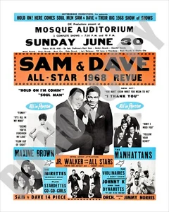 1968 Sam & Dave Concert Richmond Mosque Auditorium Handbill 8x10 Photo - Picture 1 of 1