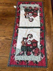 Vintage Quilted Handmade Christmas Table Runner. - Picture 1 of 7