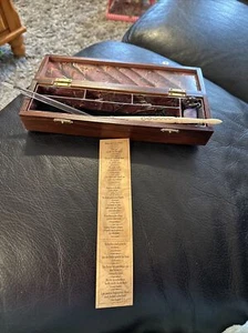 3”12” Authentic Models The Art of Writing Calligraphy Wooden Box - Picture 1 of 11