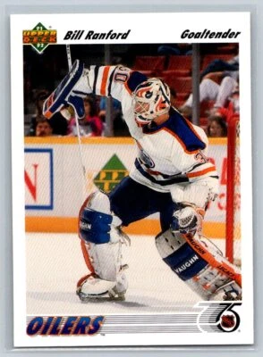 1991-92 Upper Deck #117 Bill Ranford Edmonton Oilers Hockey Card - Image 1 of 2