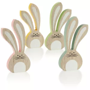 4x Deko-Aufsteller Hase - Osterdekoration zum Hinstellen aus Holz - Osterhase - Bild 1 von 7
