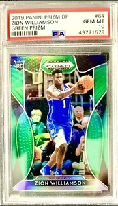 2019-20 Panini Zion Williamson silbergrün Prizm Rookie RC PSA 10 Edelsteine neuwertig 🙂 🙂 - Bild 1 von 3