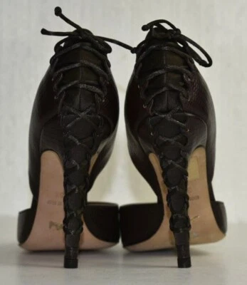 Nuevo Alexandra Neel Gisele CORSÉ Bombas EXÓTICO LAGARTO Marrón Zapatos 36.5 RARO Foto 1 de 4