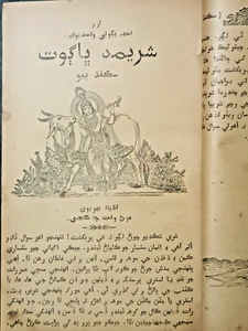 LIBRO RELIGIOSO DE LA INDIA EN SINDHI / LENGUA PERSA ILUSTRADO CON IMPRESIÓN EN 3 COLORES - Imagen 1 de 17