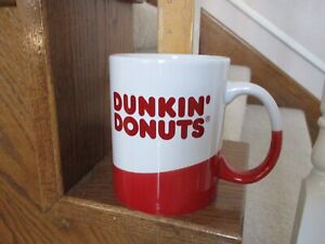 2017 DUNKIN DONUTS NEW RED/WHITE CERAMIC COFFEE CUP FREE SHIP
