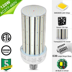 480V 120W LED Corn Light 5000K Replacement 600W HPS Industrial Commercial lights - Picture 1 of 9