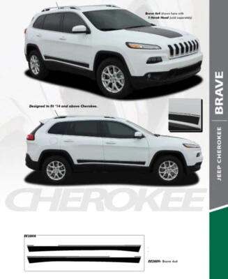 2014-2019 Jeep Cherokee Brave Stripe Kit - Image 1 of 4