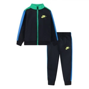 Nike Sportswear Dri-Fit Tricot Little Kids' Set Black/ Green/ Blue Size 4T - Picture 1 of 5