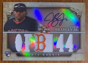 Jackie BRADLEY Jr 2013 Topps Triple Threads Jersey Relics RC AUTO #148 2/99 NM