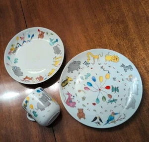 Children's Birthday 3-Piece Setting Vista Alegre (Plate, Bowl, Cup) - Picture 1 of 8