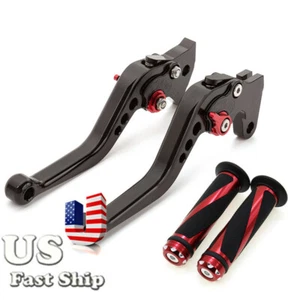 For Yamaha USA Stock Short Brake Clutch Levers Grips FZ6R 2009-2015 2014 2013 - Picture 1 of 27