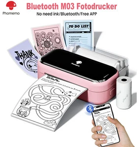 Phomemo M03 Tragbarer Thermotaschendrucker Bluetooth Mobile Drucker Notizdrucker - Bild 1 von 20