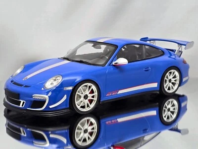 Minichamps Porsche 911 (997) GT3 RS 4.0 2011 coche modelo diecast azul 1:18 Foto 1 de 4