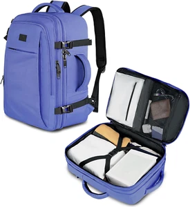 Expandable Travel Backpack for Women, 50L Carry on Backpack with Wet Bag Flight - Picture 1 of 9