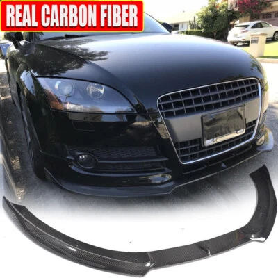 Alerón labial de parachoques delantero de carbono real para Audi TT MK2 8J 2 puertas TT Quattro 08-10 Foto 1 de 4