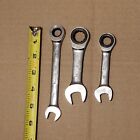 Lot Of 3 Ratchet Combination Wrenches, (2) Pittsburgh Midget, (1) Channellock. 