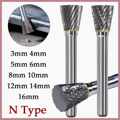 N Type Rotary File Solid Carbide Cutter Grinding Shank Drill Bit Metal Ø3mm~16mm - Image 1 of 4