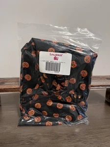 Forro de cesta de recolección mediana Longaberger - negro con caras de calabaza naranja 22446 - Imagen 1 de 3