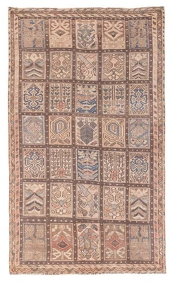 Alfombra oriental vintage anudada a mano alfombra tradicional de lana de 6'3" x 10'6" Foto 1 de 4