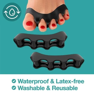 1Pair Toe Separator Bunion Corrector Silicone Toe Spacer Foot Care Tool UK - Picture 1 of 16