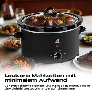 SUPERLEX XL-Schongarer, Langsamkocher elektrisch,Keramik,einstellbare Temperatur - Bild 1 von 8