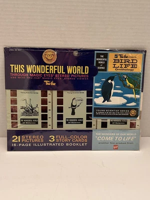 Stereoscopic 3D Views Tru-Vue film card NOS This Wonderful World, Bird Life New - Image 1 of 2