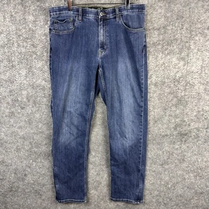 Eddie Bauer Jeans Mens 36x32 Blue Straight Leg Stretch Denim Medium Wash - Picture 1 of 15