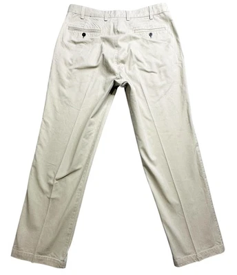 Pantalones Orvis Para Hombre 36x30 Caqui Chino Frente Plano Algodón YKK Cremallera Bolsillos con Botones Foto 1 de 4