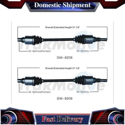 TrakMotive 后 CV 轴传动轴接头适用于雪佛兰 Venture 2002 2003 2004 — 第 1/2 张图片
