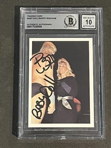 BARRY WINDHAM & BABY DOLL 1988 WONDERAMA NWA SIGNED AUTOGRAPH CARD BAS GM MT 10 - Picture 1 of 2