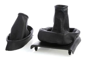 Bolsa de cambios + bolsa de freno de mano adecuada para Opel Astra F año 1992-2002 cuero auténtico - Imagen 1 de 1