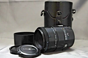 Minolta AF 100mm f2.8 Macro AF Lens w/case w/hood Alpha A Mount Sony Minolta - Picture 1 of 12