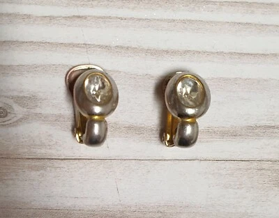 Antike Ohrringe Ohrclips Silber Farbig Trachtenschmuck Retro Design Vintage - Bild 1 von 4