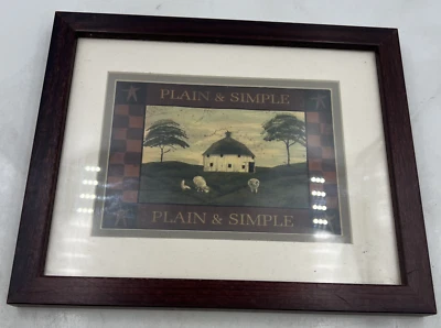 Framed Art Print Billy Jacobs "AMERICANA BARN" Farm Country Landscape Rustic - Image 1 of 4