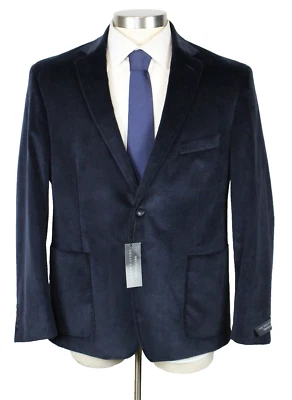 Mens Store Bloomingdales Sport Coat 46 R fits 44 Navy Corduroy Blazer $498 - Image 1 of 4